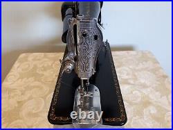 1936 Singer Sewing Machine 15-91 Potted Motor Fully Tested Heavy Duty Art Deco