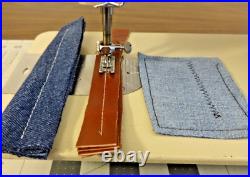 ALL STEEL SINGER 237 Heavy Duty Zigzag Sewing Machine Denim Leather SERVICED