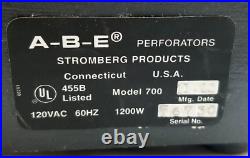 A. B. E Abe Model 700 Heavy Duty Perforator Machine