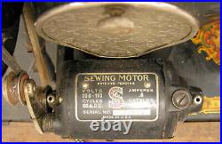 Antique Fancy Electric Singer Sewing Machine Heavy Duty Rare