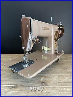 Beautiful 1954 Vintage Singer Sewing Machine 191J Heavy Duty Potted Motor Tested