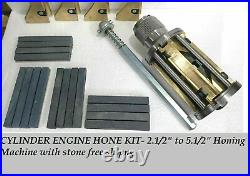 Heavy Duty CYLINDER ENGINE HONE KIT -2-1/2 to 5-1/2 MACHINE WITH HONING STONES