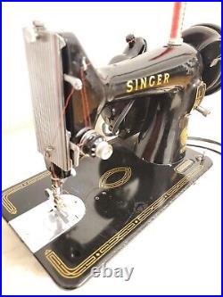 Heavy Duty Leather Upholstery Denim Singer 99 Sewing Machine SERVICED
