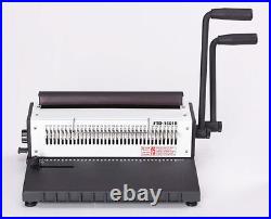Heavy Duty Manual 2 Loop Wire Binding Machine Comb, Wire-O Binder, Movable Pin, 31