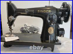 Heavy Duty Singer 201-2 Sewing Machine Gear Driven Serviced Rewired Motor