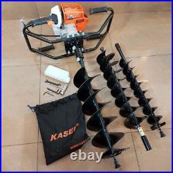 KASEI Gas Earth Auger 3HP 63cc Heavy Duty Post Hole Digger with Bit