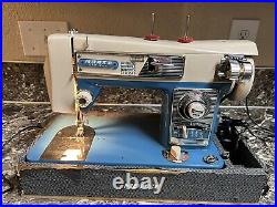 Morse 4300 Sewing Machine Fotomatic Heavy Duty With Foot Pedal Tested Works