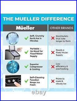 Mueller Countertop Nugget Ice Maker Quiet, Heavy-Duty Ice Machine
