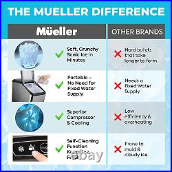 Mueller Nugget Ice Maker Machine Quietest Heavy-Duty Countertop Ice Machine