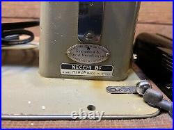 NECCHI BF Mira Heavy Duty Sewing Machine 6 Bobbins Oil Feeder Attachments Works