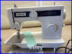 Necchi Heavy Duty Sewing Machine Model 3102FB Good Condition! With Extras & Book