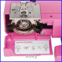 Pink Sorbet Easy-To-Use Heavy Duty 15 Stitch Pattern Metal Sewing Machine