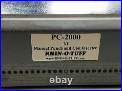 RHIN-O-TUFF PC-2004 PC-2000 41 Manual Punch Coil Inserter Heavy-Duty Machine