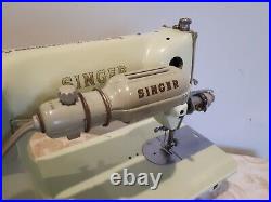 Rare 1956 Singer Sewing Machine 15-125 Potted Motor Fully Tested Heavy Duty