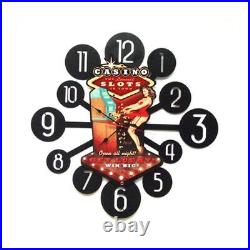 Risque Casino Girl Loose Slot Machine Heavy Duty USA Made Metal Adv Clock Sign