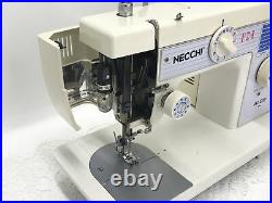 SERVICED Heavy Duty Vtg NECCHI Zig Zag Embroidery Lightweight Sewing Machine 524