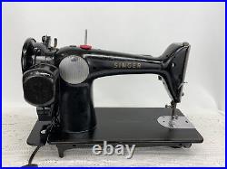 SERVICED Heavy Duty Vtg Singer 201 Sewing Machine Gear Driven For Denim Leather+