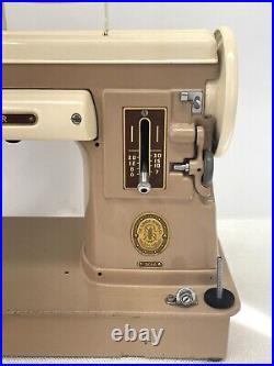 SERVICED Heavy Duty Vtg Singer 301A Sewing Machine Slant Shank Portable ShortBed
