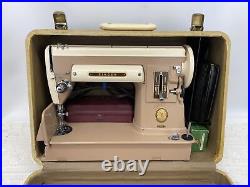 SERVICED Heavy Duty Vtg Singer 301A Sewing Machine Slant Shank Short Bed with Case