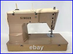 SERVICED Heavy Duty Vtg Singer 401A Sewing Machine Slant Shank, Cams, Embroidery