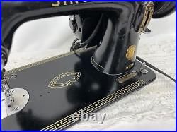 SERVICED Heavy Duty Vtg Singer 99K Sewing Machine Portable Small Denim Leather