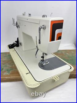 SERVICED Vtg Heavy Duty 1.3 Amp Zig Zag Sewing Machine Retro 1960s 1970s Emdeko