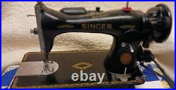 SINGER 15-91 Sewing Machine Serviced Sews Perfect Stitch Heavy Duty Gear Driven