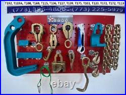Set#55 16 Piece Heavy Duty Auto Body Frame Machine Pulling Tools And Clamps