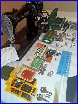 Singer 15-91 Heavy Duty Vintage Sewing Machine +attachments leather++ (y100-p2)
