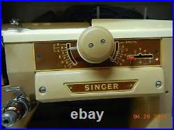 Singer 401A Sewing Machine Serviced Embroidery Slant Needle Hi-Shank Heavy Duty
