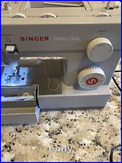 Singer Heavy Duty 4432 Sewing Machine with Foot Pedal Accessories Gray