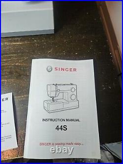 Singer Heavy Duty Sewing Machine Classic 44S With Peddle/Box/Books Tested Working