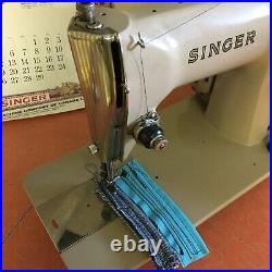 Singer Sewing Machine 191B With Accessories, Buttonholer Heavy Duty Sew Perfect