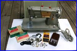 Singer Style-o-matic 328 Sewing Machine With Case Very Nice