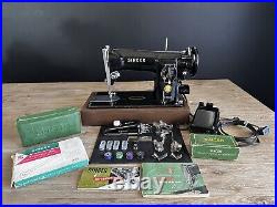 Stunning 1954 Singer 191J Sewing Machine Heavy Duty Potted Motor Tested EXTRAS
