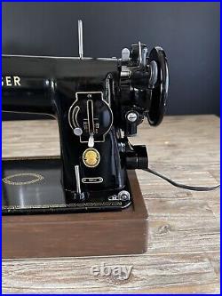 Stunning 1954 Singer 191J Sewing Machine Heavy Duty Potted Motor Tested EXTRAS