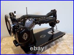 Superb 1936 Singer Sewing Machine 15-91 Potted Motor Fully Tested Heavy Duty
