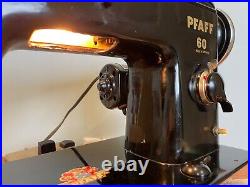 Superb Heavy Duty 1950s Pfaff 60 Sewing Machine Black Fully Tested