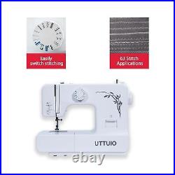 Uttuio Mechanical Sewing Machine With Accessory Kit 63 Stitch Applications