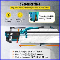 VEVOR 24 Manual Tile Cutter Cutting Machine 600mm Precise Industrial Heavy Duty