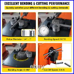 VEVOR 25mm Electric Rebar Bender Cutter Unit Multi-function Tool #8 Heavy Duty