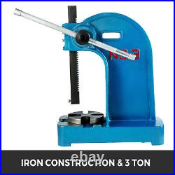 VEVOR Arbor Press 3 Ton Manual Heavy Duty Press Machine Cast Iron Assembly