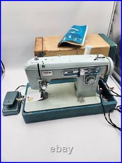 VTG RARE Brother Charger 651 Heavy Duty Sewing Machine with travel case
