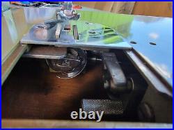 Vintage Alfa 103-3 Alfamatic Heavy Duty Sewing Machine with Wood Tray, Case, More