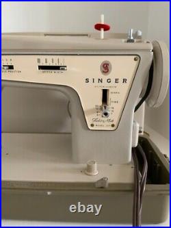 Vintage Fashion Mate Singer Sewing Machine Model 237 Carrying Case Heavy Duty