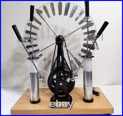 Wimshurst Machine Lab Static Electricity Generator Wooden Stand Heavy Duty
